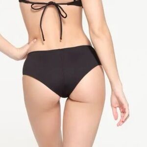 NWT Skims signature swim hipster style black bikini bottoms size medium